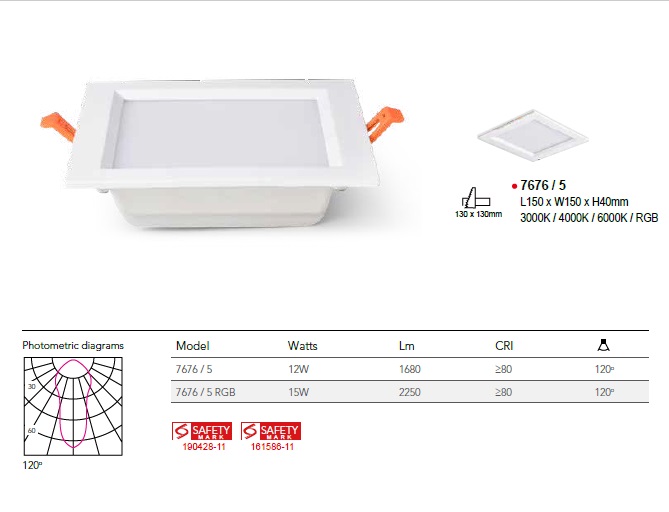 7676 led downlight